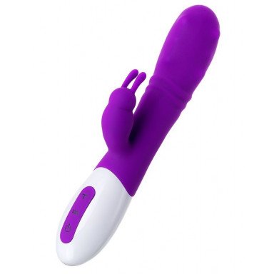 Фиолетовый вибратор JOS TATY с пульсирующими шариками - 21,5 см., фото