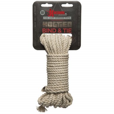 Бондажная пеньковая верёвка Kink Bind Tie Hemp Bondage Rope 30 Ft - 9,1 м. фото 2