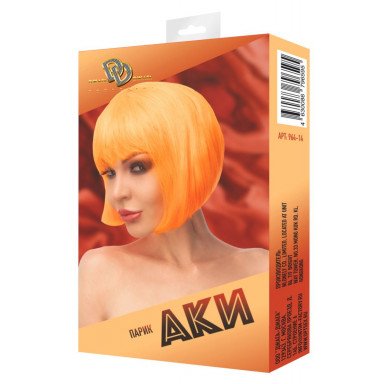 Оранжевый парик Аки фото 3