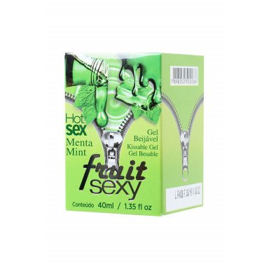 Массажное масло FRUIT SEXY Mint с ароматом мяты и разогревающим эффектом - 40 мл. фото 2