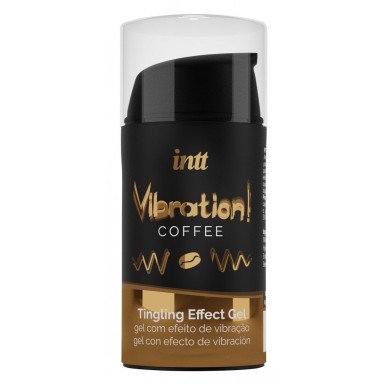 Жидкий интимный гель с эффектом вибрации Vibration! Coffee - 15 мл., фото