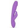 Фиолетовый вибромассажер-кролик с 10 режимами вибрации - 24 см., фото