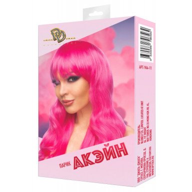 Ярко-розовый парик Акэйн фото 3