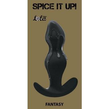 Чёрная фигурная анальная пробка Fantasy - 12,5 см. фото 3
