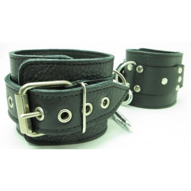 Кожаные наручники с пряжкой фото 3