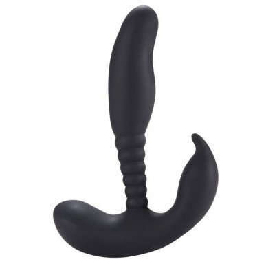 Черный стимулятор простаты Anal Pleasure Dual Vibrating Prostate Stimulator - 13,5 см., фото