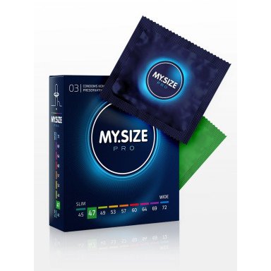 Презервативы MY.SIZE размер 47 - 3 шт., фото