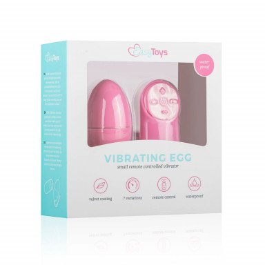 Розовое виброяйцо Vibrating Egg с пультом ДУ фото 6