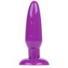 Фиолетовая анальная пробка с присоской - 13,5 см., фото