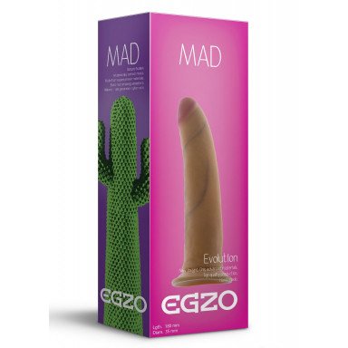 Телесный фаллоимитатор без мошонки Mad Cactus - 18 см., фото
