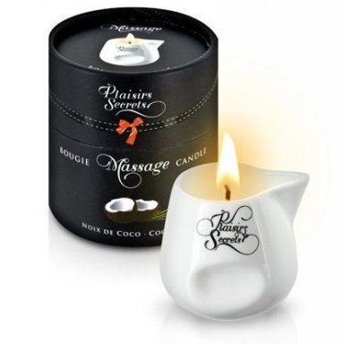 Массажная свеча с ароматом кокоса Bougie de Massage Gourmande Coco - 80 мл., фото