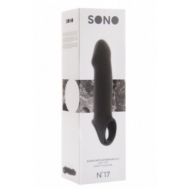 Чёрная насадка на пенис SONO №17 фото 2