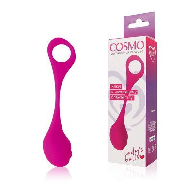 Ярко-розовый вагинальный шарик Cosmo фото 2