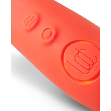 Оранжевый изогнутый вибратор Drift с подогревом - 13,8 см. фото 5