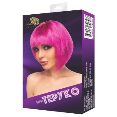 Ярко-розовый парик Теруко фото 3
