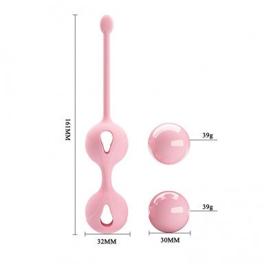 Нежно-розовые вагинальные шарики Kegel Tighten Up I фото 3