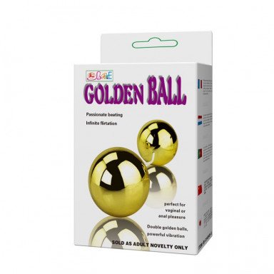 Золотистые шарики с вибрацией Goden Ball фото 6