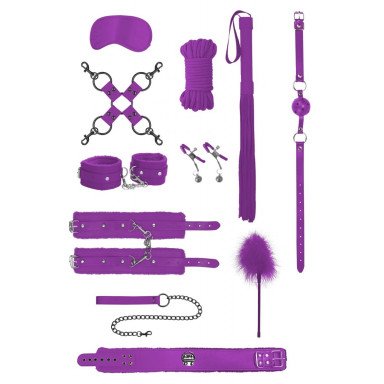 Фиолетовый игровой набор БДСМ Intermediate Bondage Kit, фото