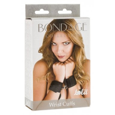 Черные наручники Bondage Collection Wrist Cuffs фото 3