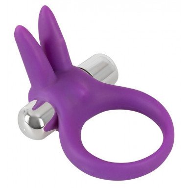 Фиолетовое эрекционное кольцо с вибрацией Smile Rabbit, фото