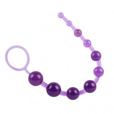 Фиолетовая анальная цепочка Sassy Anal Beads - 26,7 см., фото