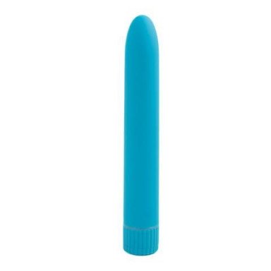 Голубой вибромассажер Climax Smooth 7 Vibe - 17,8 см., фото
