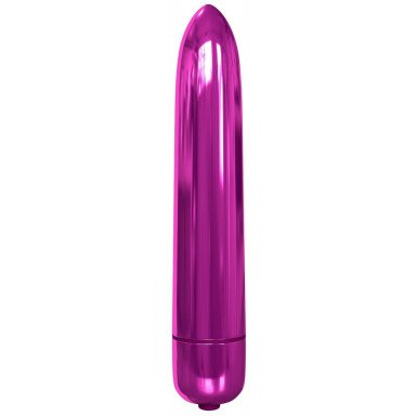 Розовая гладкая вибропуля Rocket Bullet - 8,9 см., фото