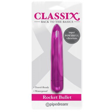 Розовая гладкая вибропуля Rocket Bullet - 8,9 см. фото 2