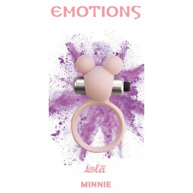 Розовое эрекционное виброколечко Emotions Minnie Light pink, фото