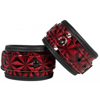 Красно-черные наручники и наножники Luxury Hogtie фото 4