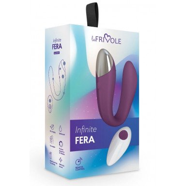 Фиолетовый вибратор для пар Fera с пультом ДУ фото 3