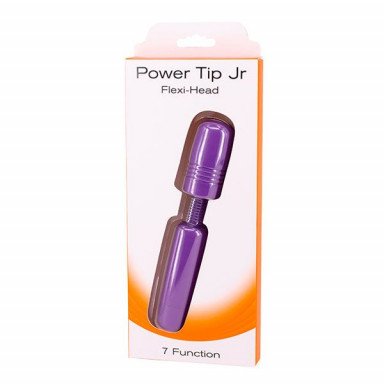 Фиолетовый мини-вибратор POWER TIP JR MASSAGE WAND фото 2