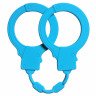 Голубые силиконовые наручники Stretchy Cuffs Turquoise, фото