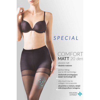 Утягивающие колготки Comfort Matt 20 den, 3 размер, черный, фото