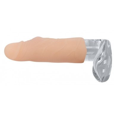 Телесная насадка на пенис Nature Skin - 15,5 см. фото 3