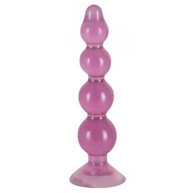 Фиолетовый анальный стимулятор-ёлочка Anal Beads - 13 см., фото