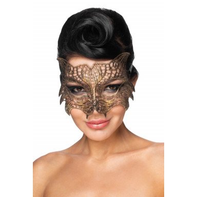 Золотистая карнавальная маска Регул, фото