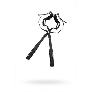 Чёрный бондажный комплект Romfun Sex Harness Bondage на сбруе, фото