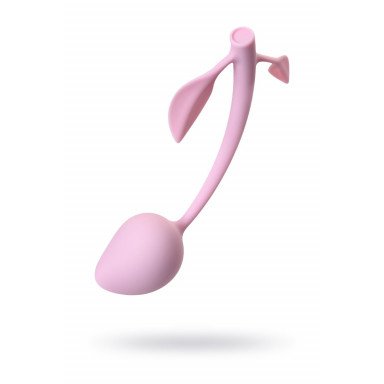 Розовый силиконовый вагинальный шарик с лепесточками фото 4