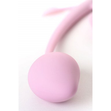 Розовый силиконовый вагинальный шарик с лепесточками фото 7