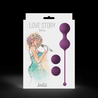 Набор фиолетовых вагинальных шариков Love Story Diva фото 2