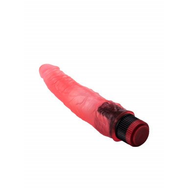 Розовый гелевый виброфаллос - 17,5 см. фото 4
