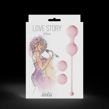 Набор розовых вагинальных шариков Love Story Diva фото 2