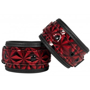 Красно-черные наручники Luxury Hand Cuffs, фото