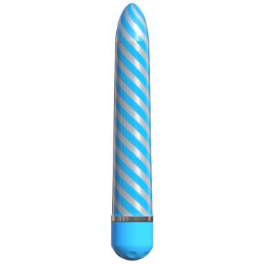 Голубой вибратор Sweet Swirl Vibrator - 21,3 см., фото