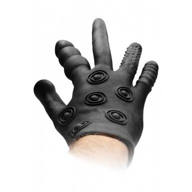 Черная стимулирующая перчатка Stimulation Glove, фото