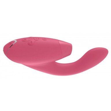 Розовый стимулятор Womanizer DUO с вагинальным отростком фото 2