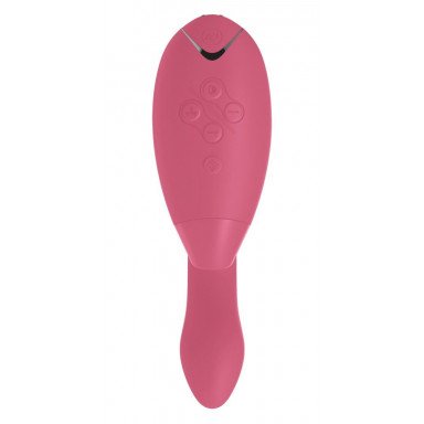 Розовый стимулятор Womanizer DUO с вагинальным отростком фото 4
