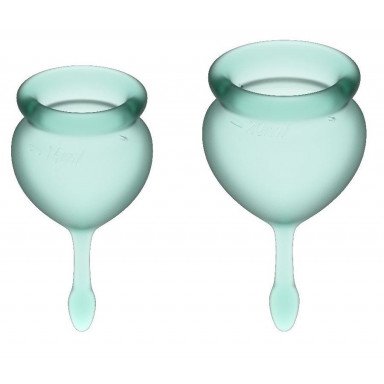 Набор темно-зеленых менструальных чаш Feel good Menstrual Cup, фото