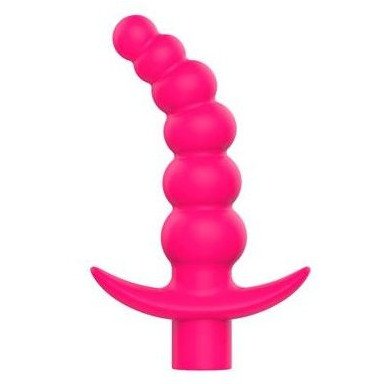 Розовая вибрирующая анальная елочка Sweet Toys - 10,8 см., фото